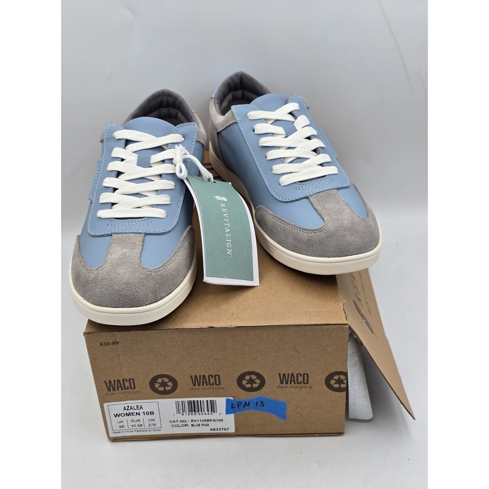 NEW REVITALIGN Women's Azalea Orthotic Comfort Sneaker Shoes Blue Fog Sz 10 B‎